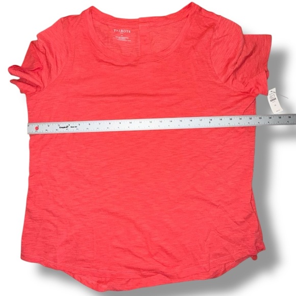 NWT TALBOTS Cotton Modal Back Detail Tee - Solid Patio Red Plus 1X - Picture 9 of 15
